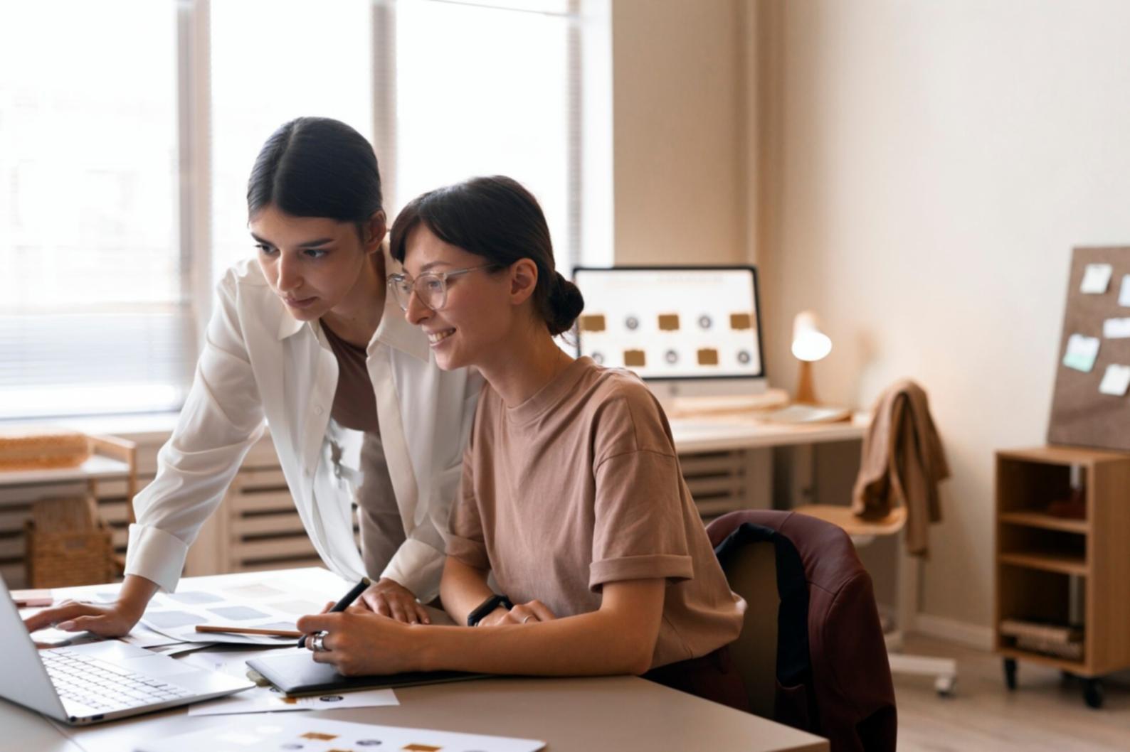 Espace de travail organisé pour l'apprentissage à distance